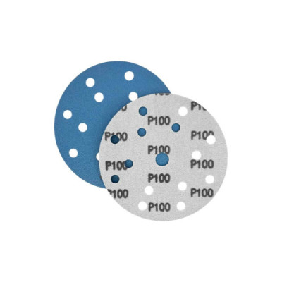 Диск шлифовальный голубой D150 мм P100 Velcro (тип зерна – цирконий) 15 отверстий SL312BP100 - Horex