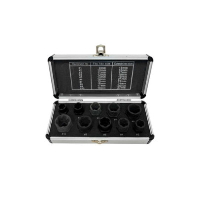 Набор экстракторов поврежденных болтов и гаек, 10 предметов ГАММАТЕСТ GT1Y110 - Horex