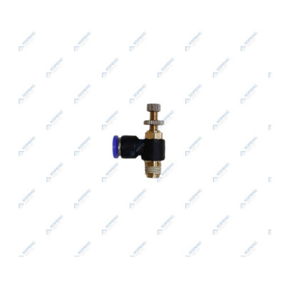 Фитинг угловой с дросселем 8ммм, 1/8" НР YJSC08-01 - Horex