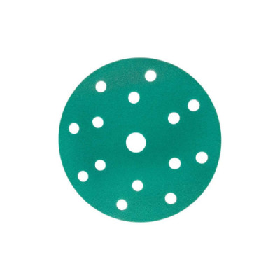 Диск шлифовальный зеленый D150 мм P120 Velcro (тип зерна – цирконий) 15 отверстий SL312GP120 - Horex