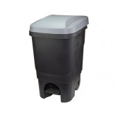 Контейнер для мусора 60л с педалью (серая крышка) (IDEA)