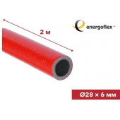 Теплоизоляция для труб ENERGOFLEX SUPER PROTECT красная 28/6-2м EFXT028062SUPRK