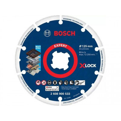 Алмазный круг 115х22,23 мм по металлу X-LOCK Expert Diamond Metal Wheel BOSCH  2608900532