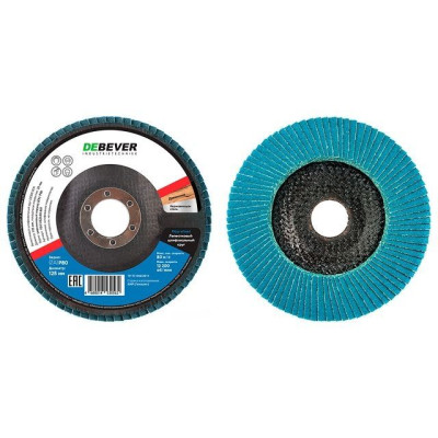 Круг лепестковый 125х22мм Р60 конич. КЛТ DEBEVER FDC125ZA60 80F