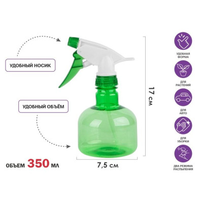 Опрыскиватель ручной 0,35л с пульверизатором, PERFECTO LINEA 42-210000