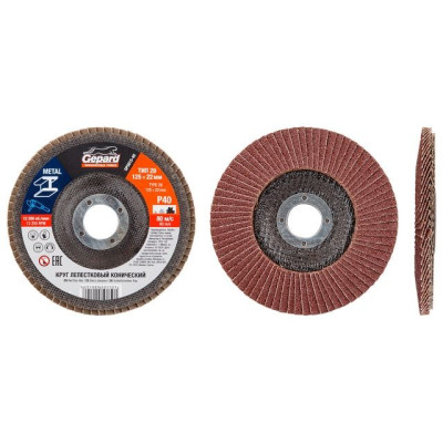 Круг лепестковый 125х22мм P100 конич. GEPARD  GP5015-100