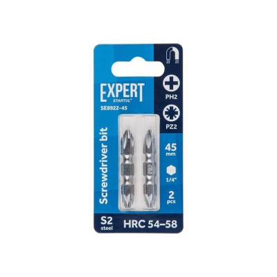 Насадка крестообразная PH2-PZ2 45мм 2шт EXPERT STARTUL  SE8922-45