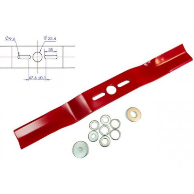 Нож для газонокосилки 45,8 см изогн. универсальный  UBB-18-458