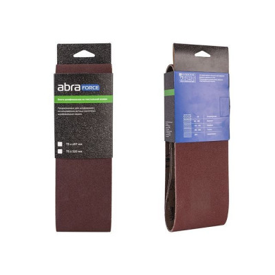 Шлифлента 75х457 P80 ткань 3 шт. ABRAforce AM99058