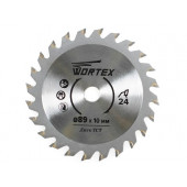 Диск пильный по дереву 89x10 мм 24 зуб. HS S024 W в блистере WORTEX HSS024W00026