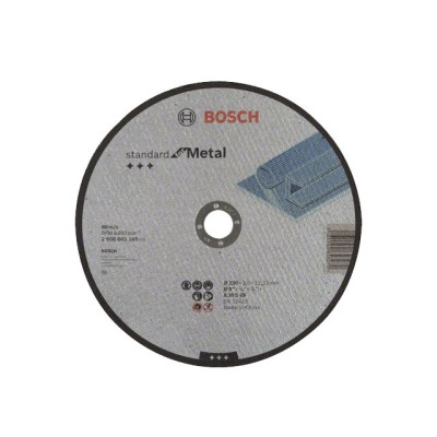 Круг отрезной 230х3.0x22.2 мм для металла Standart BOSCH 2608603168