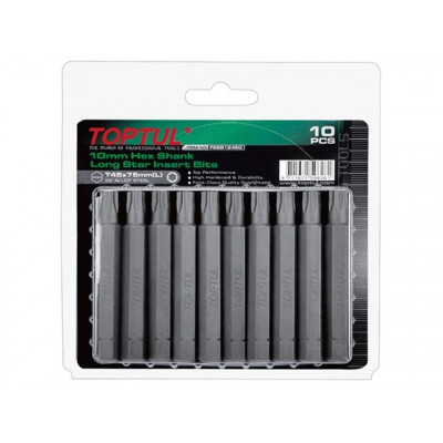 Насадка TORX T30 75мм LONG 10шт блистер TOPTUL FSEB1230G