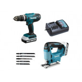 Аккум. дрель-шуруповерт MAKITA HP488D + аккум. лобзик JV183D  DK18B59Y