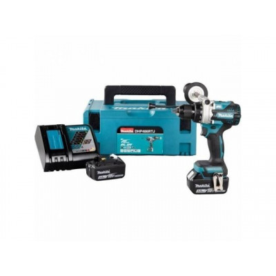 Аккум. ударная дрель-шуруповерт MAKITA LXT DHP 486 RTJ в кейсе (18.0 В, 2 акк., 5.0 А/ч Li-Ion, 2 скор., 125 Нм, шурупы до 76 мм, сверление в металле  DHP486RTJ