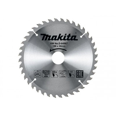 Диск пильный 190х30 мм 40 зуб. по дереву MAKITA D-64967