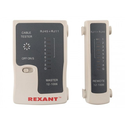 Тестер Кабеля RJ-45+RJ-11 REXANT - 468 12-1006