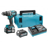 Аккум. ударная дрель-шуруповерт MAKITA XGT HP002GD201 в кейсе (40.0 В, 2 акк., 2.5 А/ч Li-Ion, 2 скор., 65 Нм, шурупы до 13 мм, сверление в металле д HP002GD201