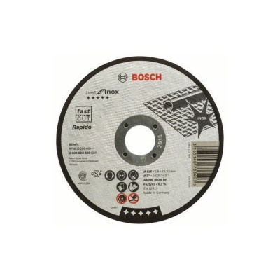 Круг отрезной 125х0.8x22.2 мм для нерж. стали Best BOSCH  2608603488
