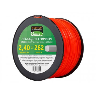 Леска ф 2.4 мм х 262 м шестигр. сеч. STARTUL GARDEN ST6052-24