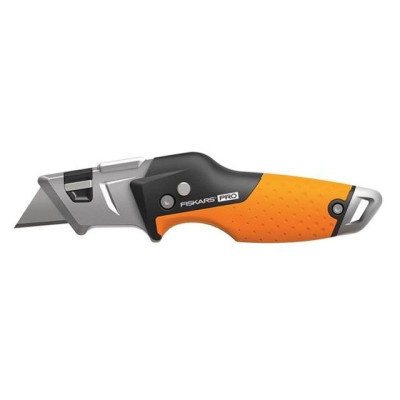 Нож строительный складной, со сменным лезвием CarbonMax FISKARS 1027224