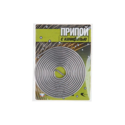 Припой ПОС 61 трубка, спираль ф1,5мм, с канифолью  30325