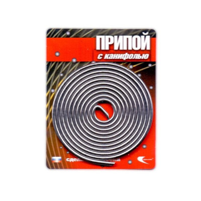 Припой ПОС 61 трубка, спираль ф2мм, с канифолью  30262